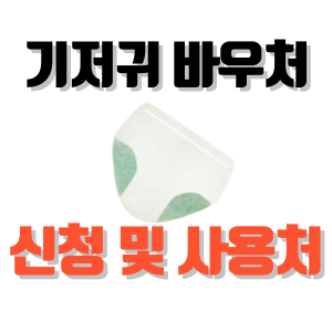 기저귀 바우처 신청 방법 지원대상, 사용처