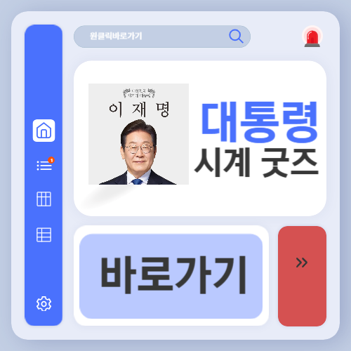 이재명 시계 굿즈 디지털 대통령 위치페이스 (+배경화면 다운로드)